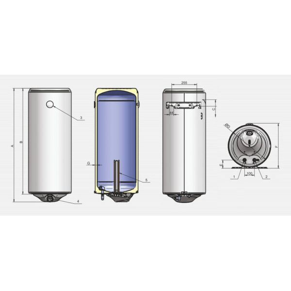 Водонагрівач Eldom Style 120 2,0 kW 72266W 000003173 фото